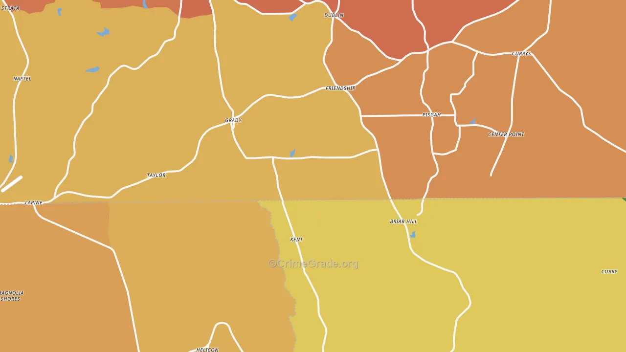 36036, AL Map of Theft Rates