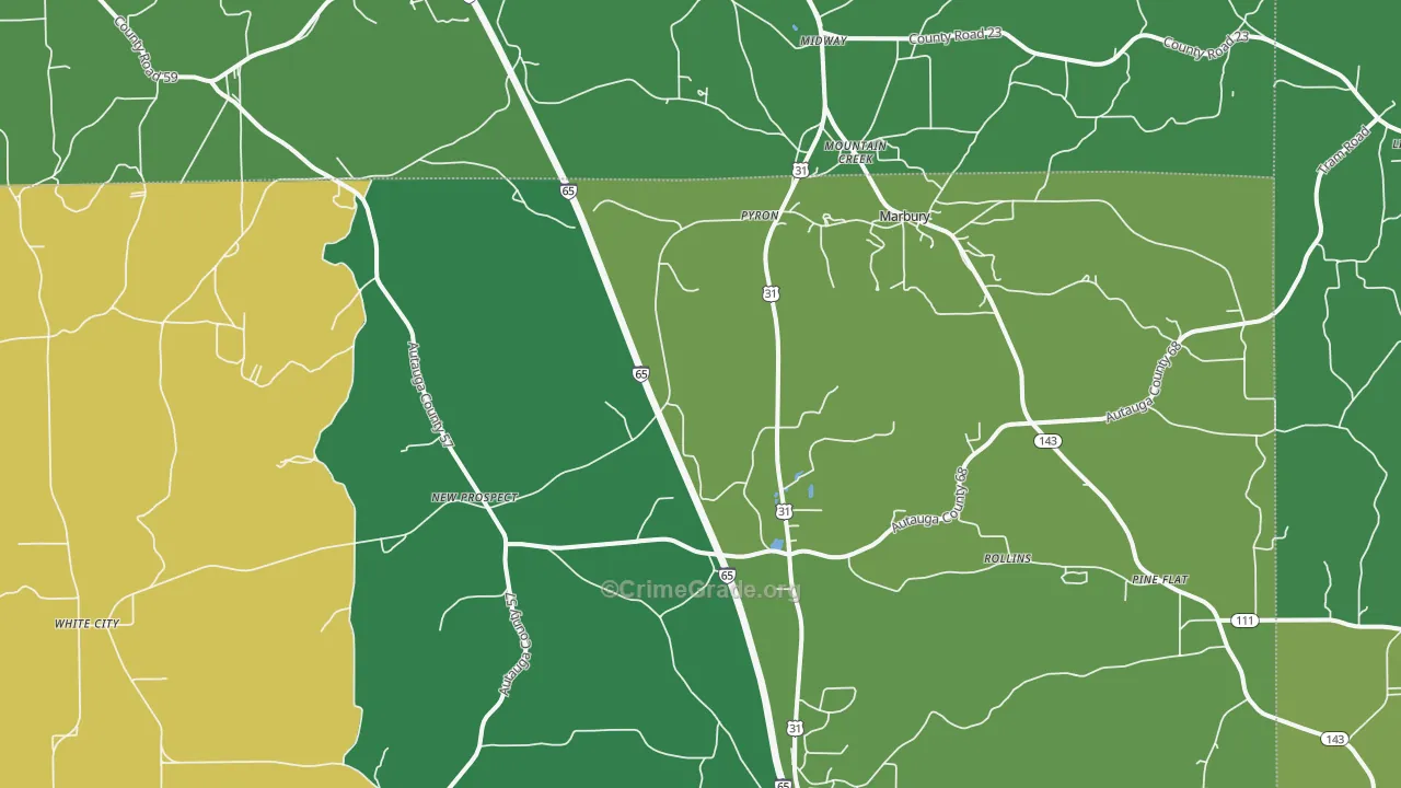 36051, AL Map of Theft Rates