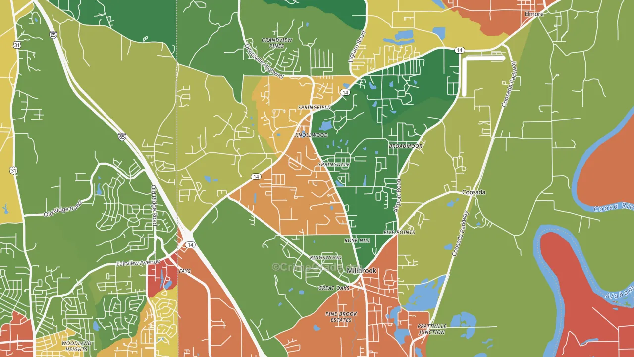 36054, AL Map of Theft Rates