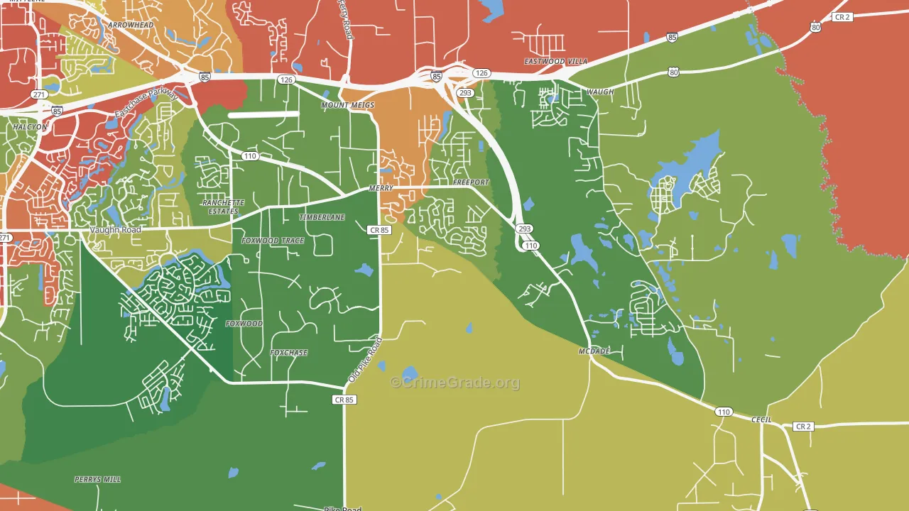 36064, AL Map of Theft Rates