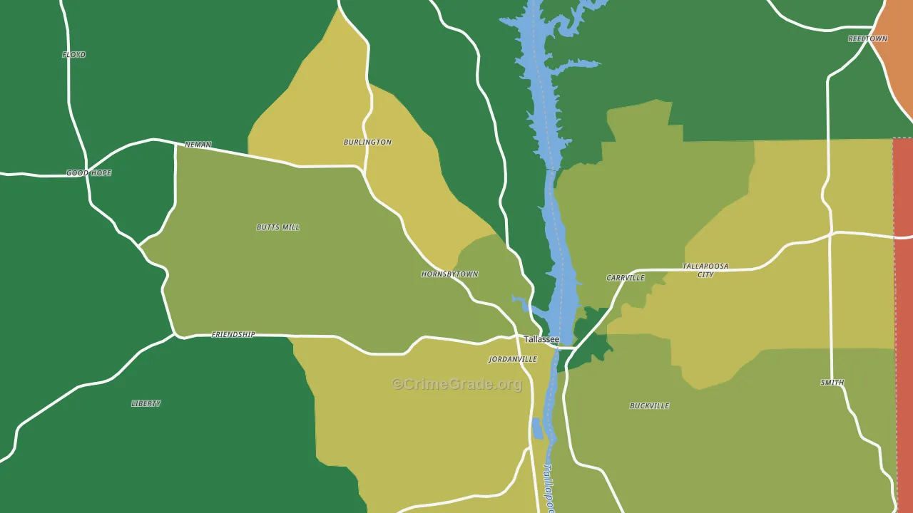 36078, AL Map of Theft Rates