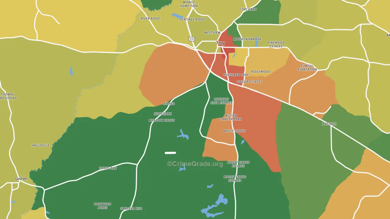 36079, AL Map of Theft Rates