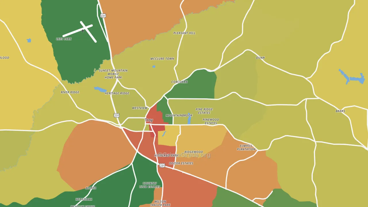 36081, AL Map of Theft Rates