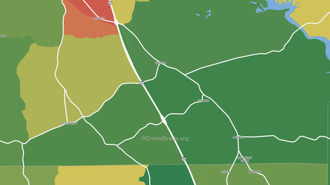 36091, AL Map of Theft Rates