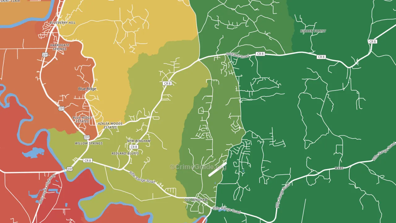 36093, AL Map of Theft Rates