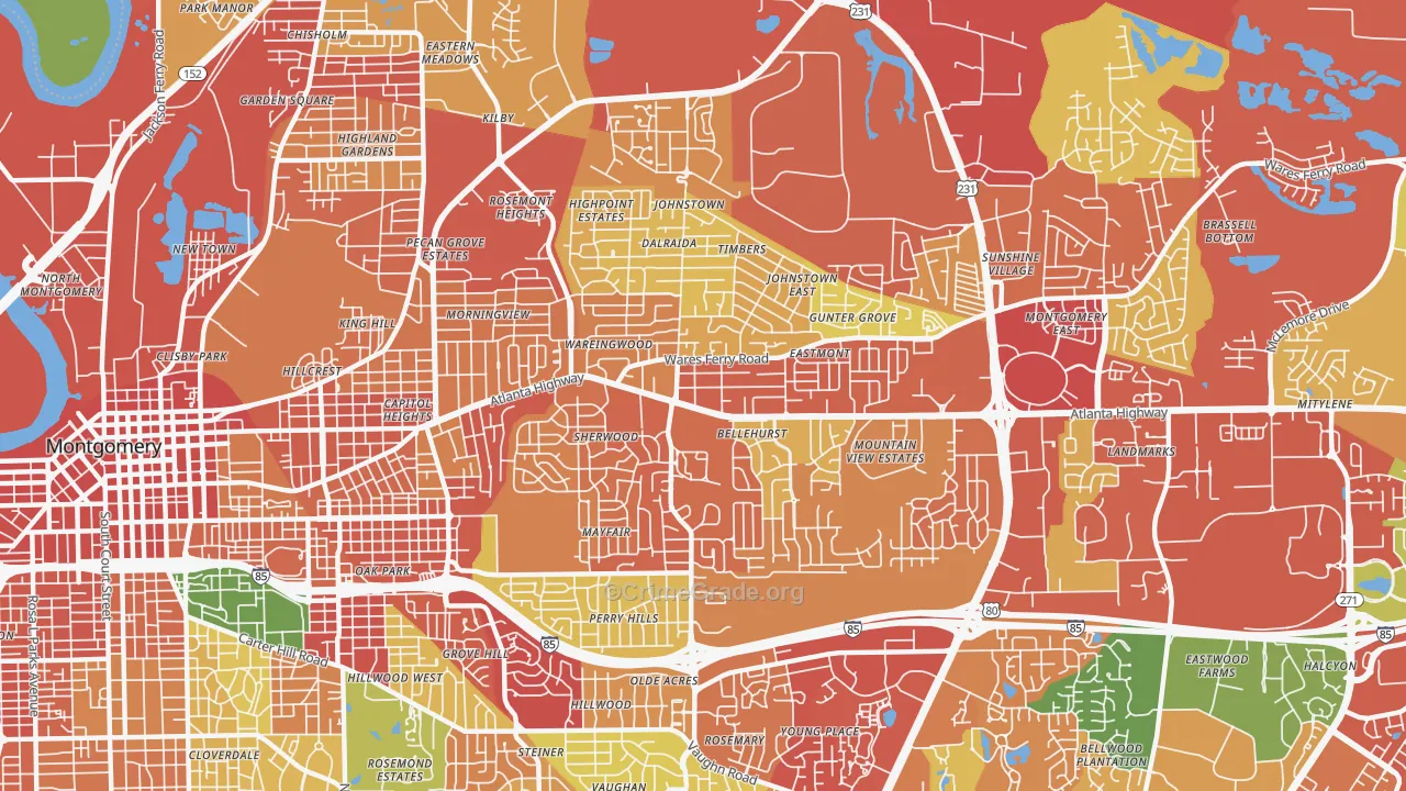 36109, AL Map of Theft Rates