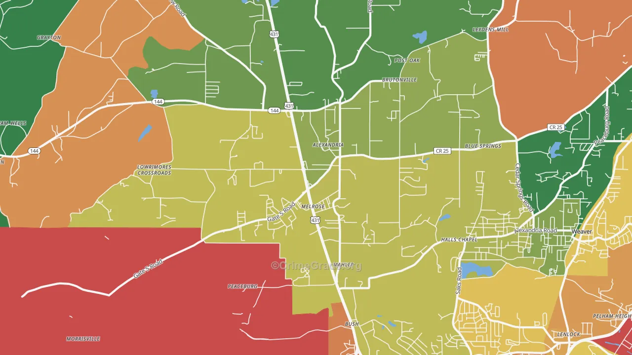36250, AL Map of Theft Rates