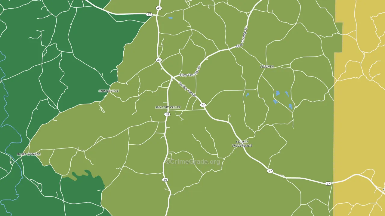 36255, AL Map of Theft Rates