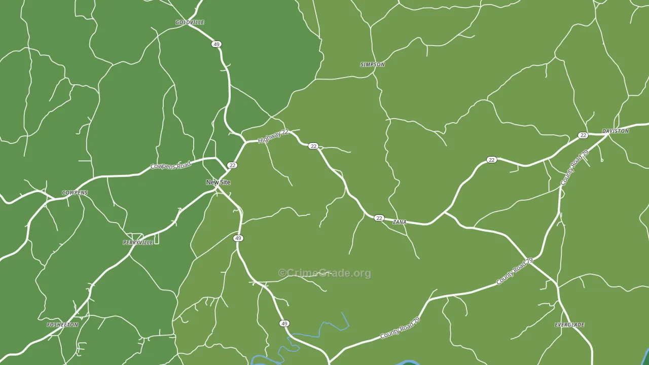 36256, AL Map of Theft Rates