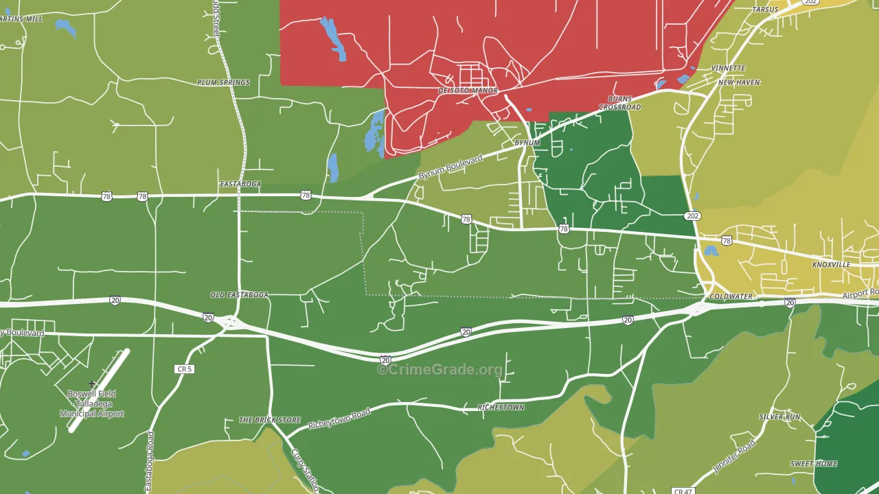 36260, AL Map of Theft Rates