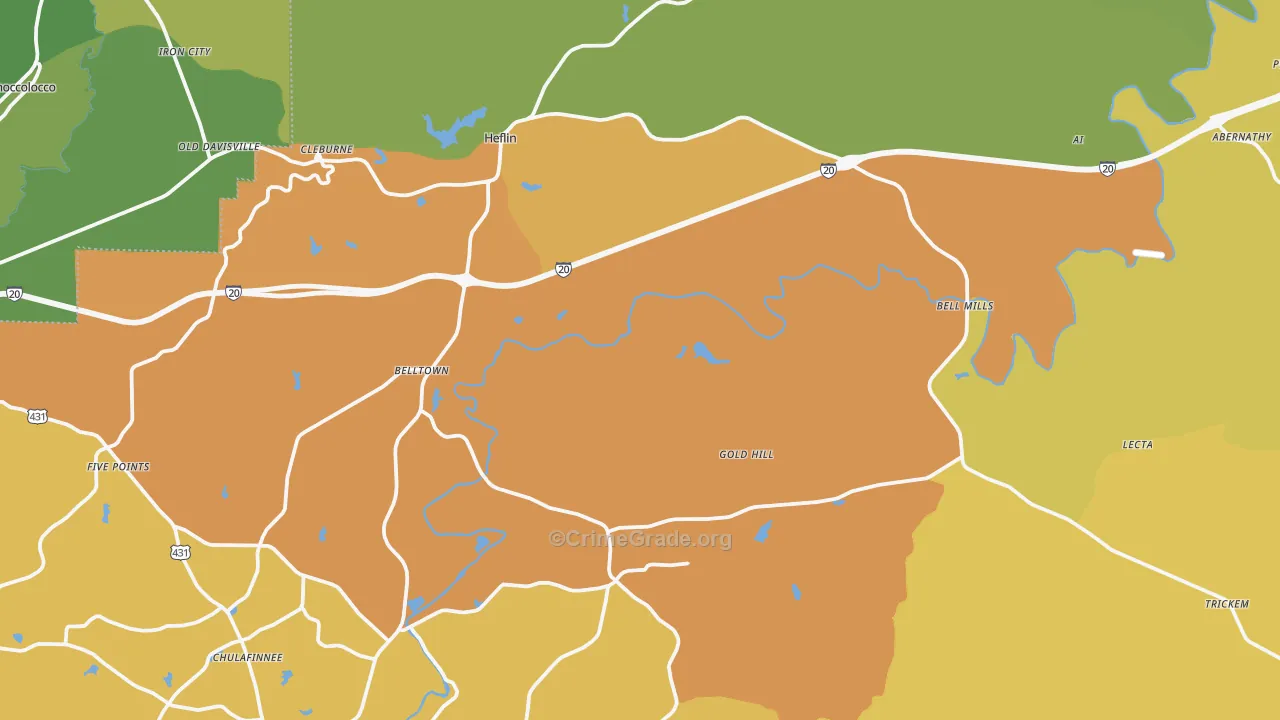 36264, AL Map of Theft Rates