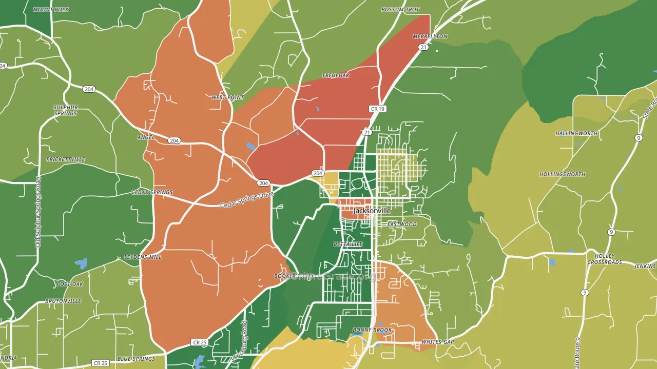36265, AL Map of Theft Rates