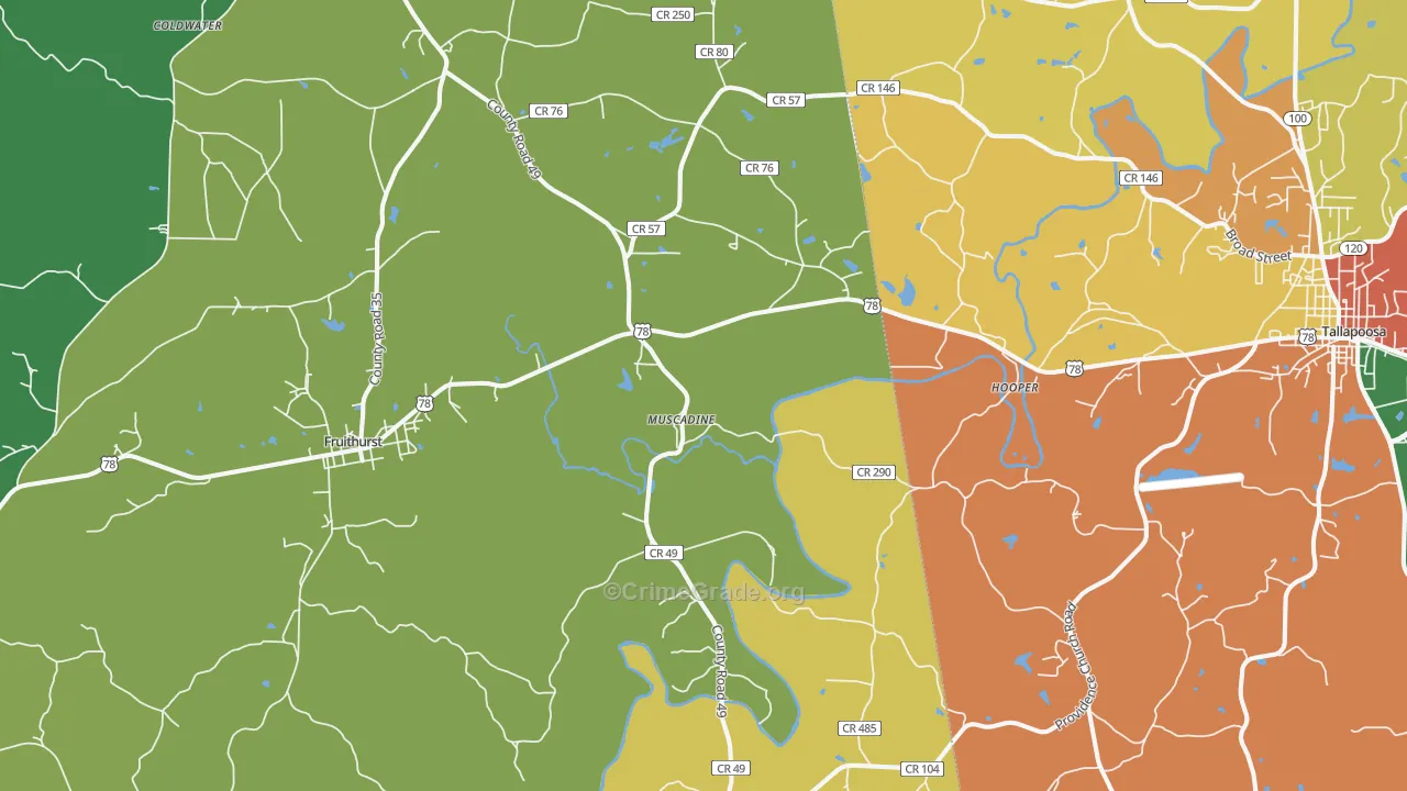 36269, AL Map of Theft Rates