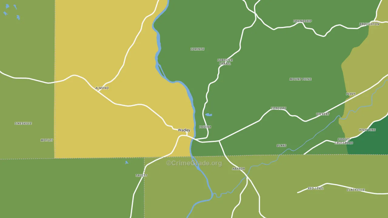 36276, AL Map of Theft Rates