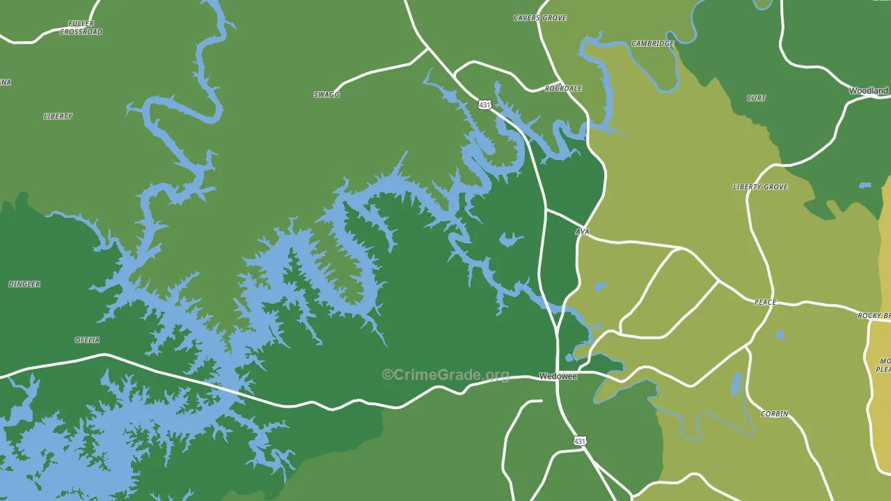36278, AL Map of Theft Rates