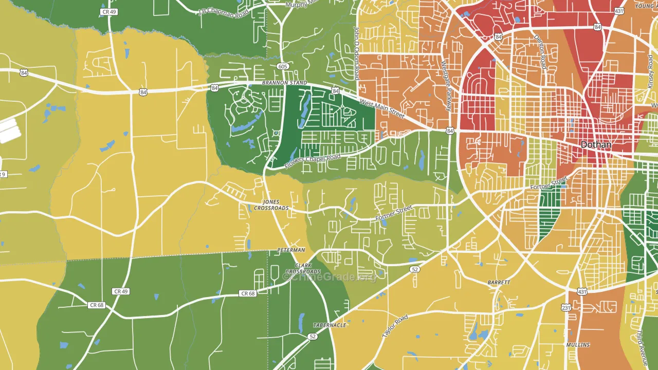 36305, AL Map of Theft Rates