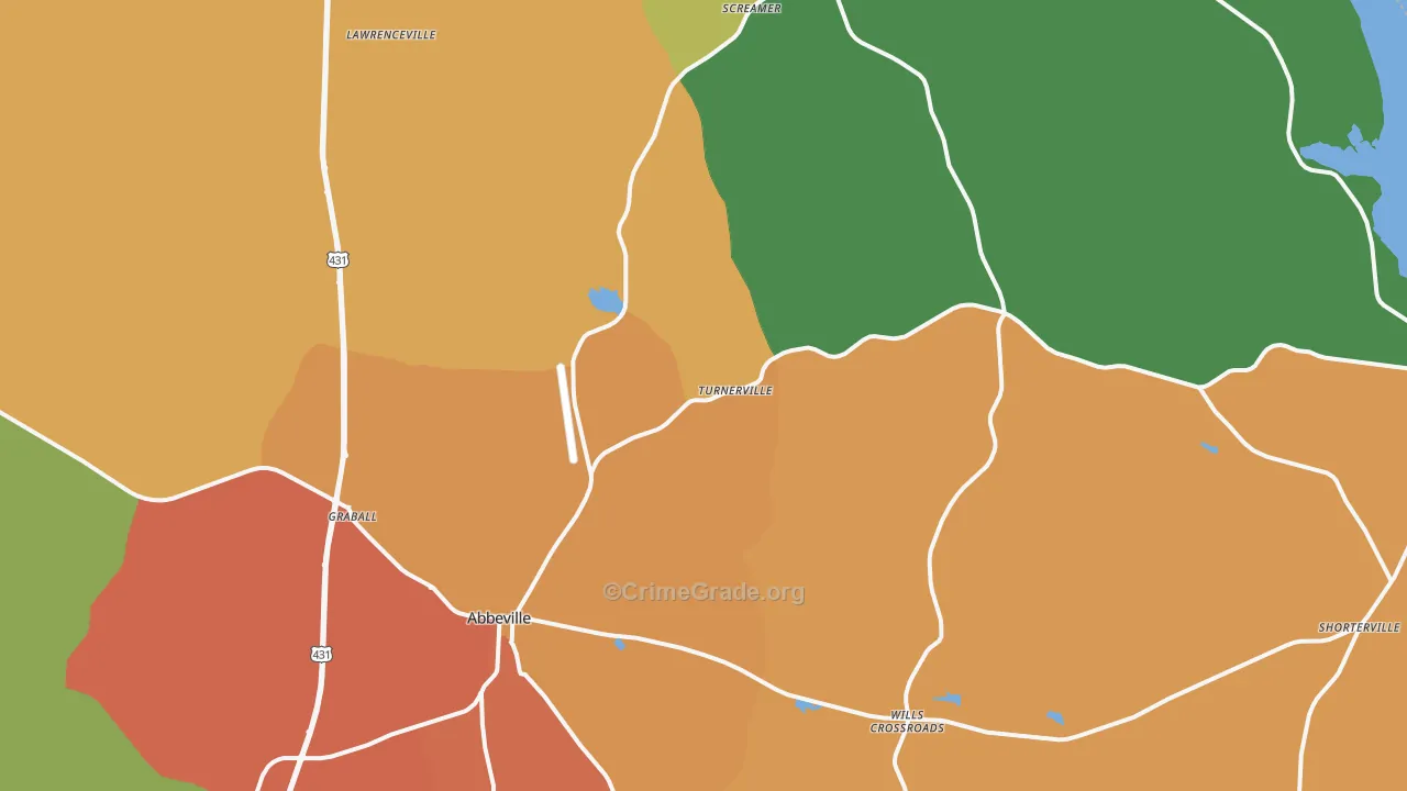36310, AL Map of Theft Rates