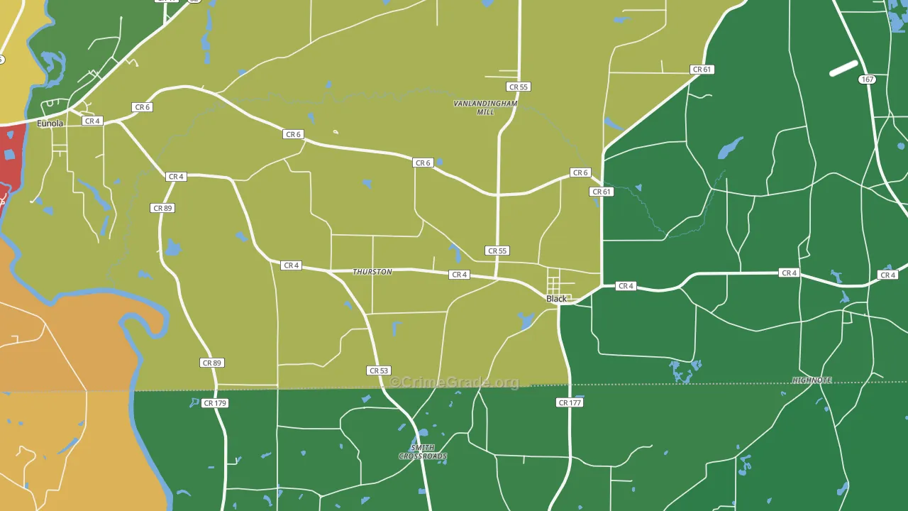 36314, AL Map of Theft Rates