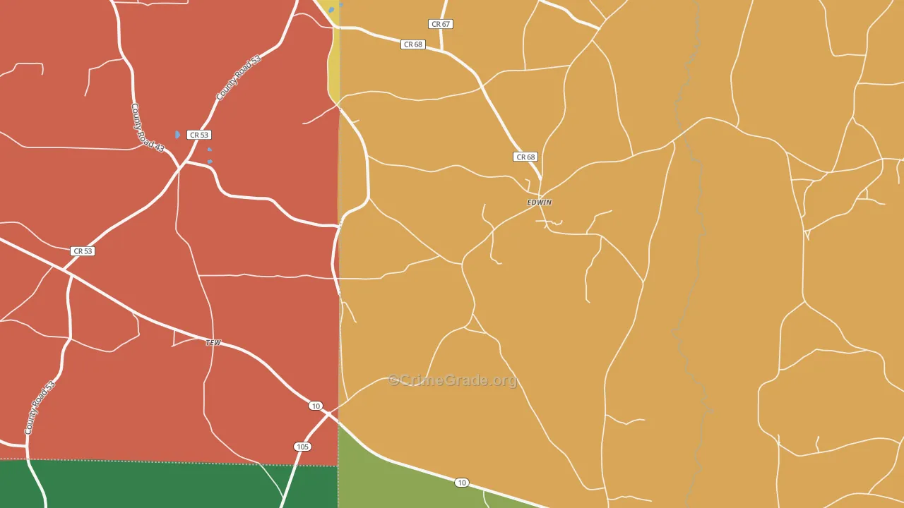 36317, AL Map of Theft Rates