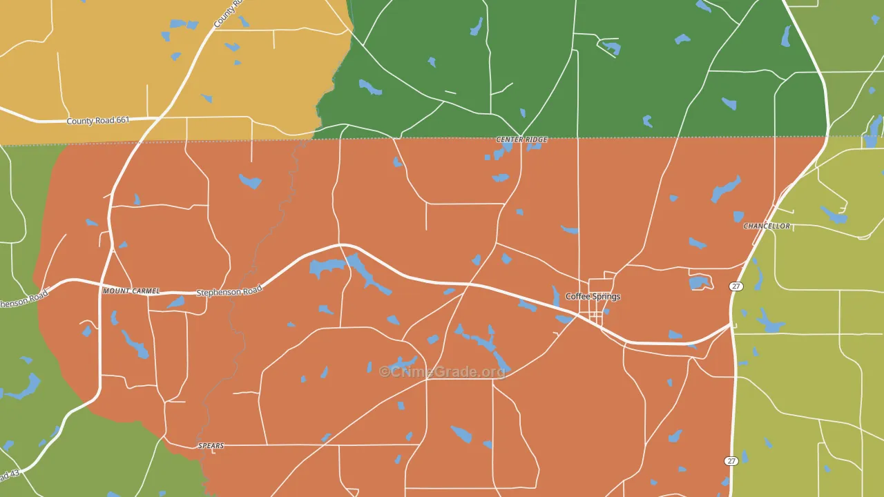 36318, AL Map of Theft Rates
