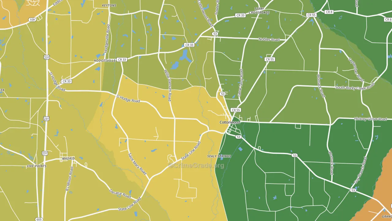36320, AL Map of Theft Rates