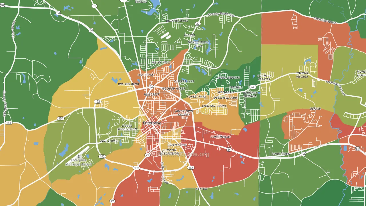 36330, AL Map of Theft Rates