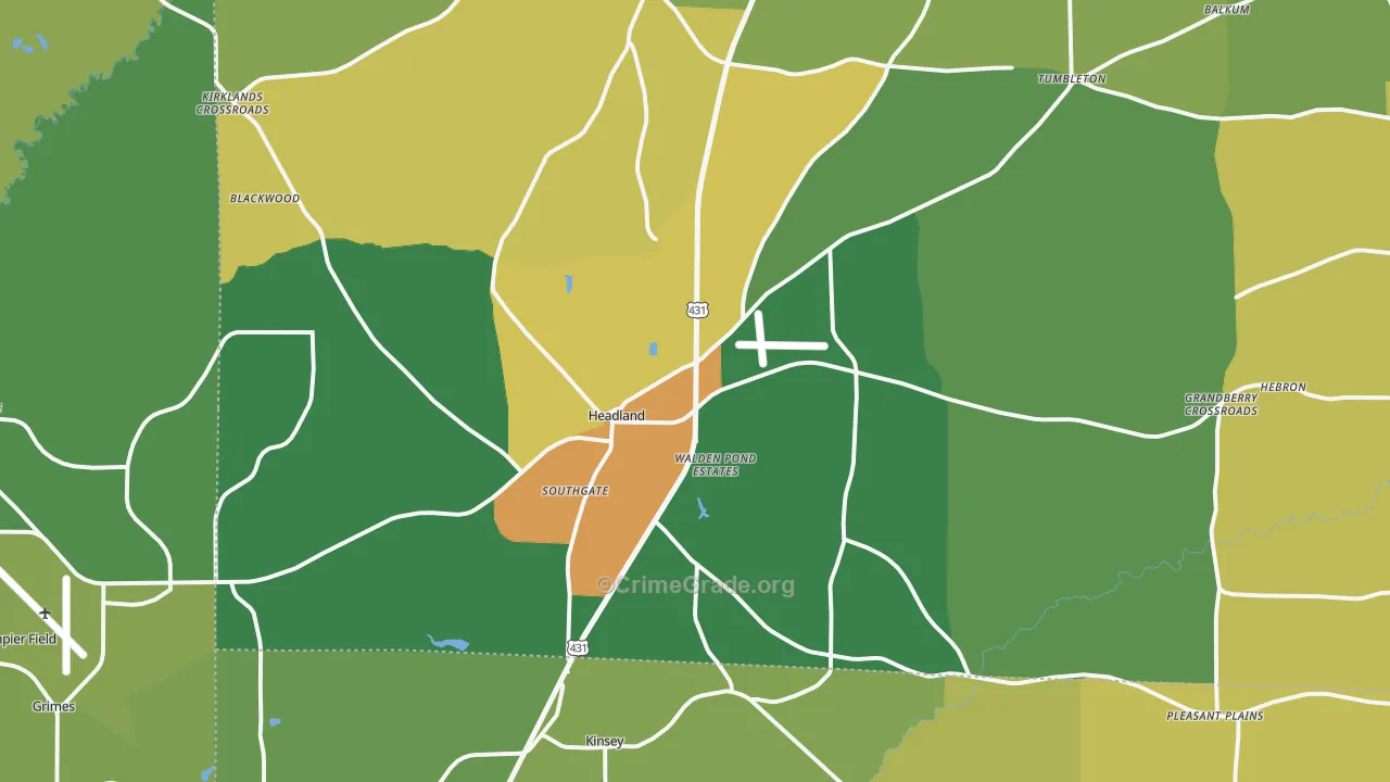 36345, AL Map of Theft Rates