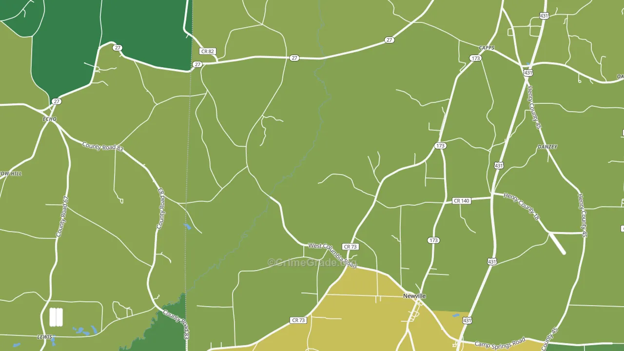 36353, AL Map of Theft Rates
