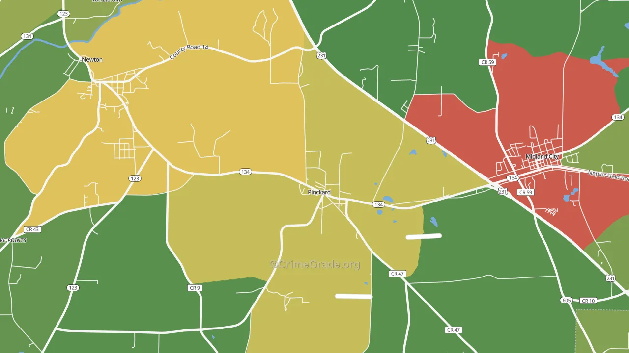 36371, AL Map of Theft Rates