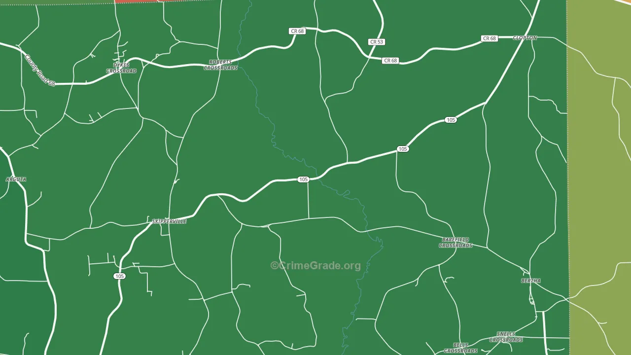 36374, AL Map of Theft Rates