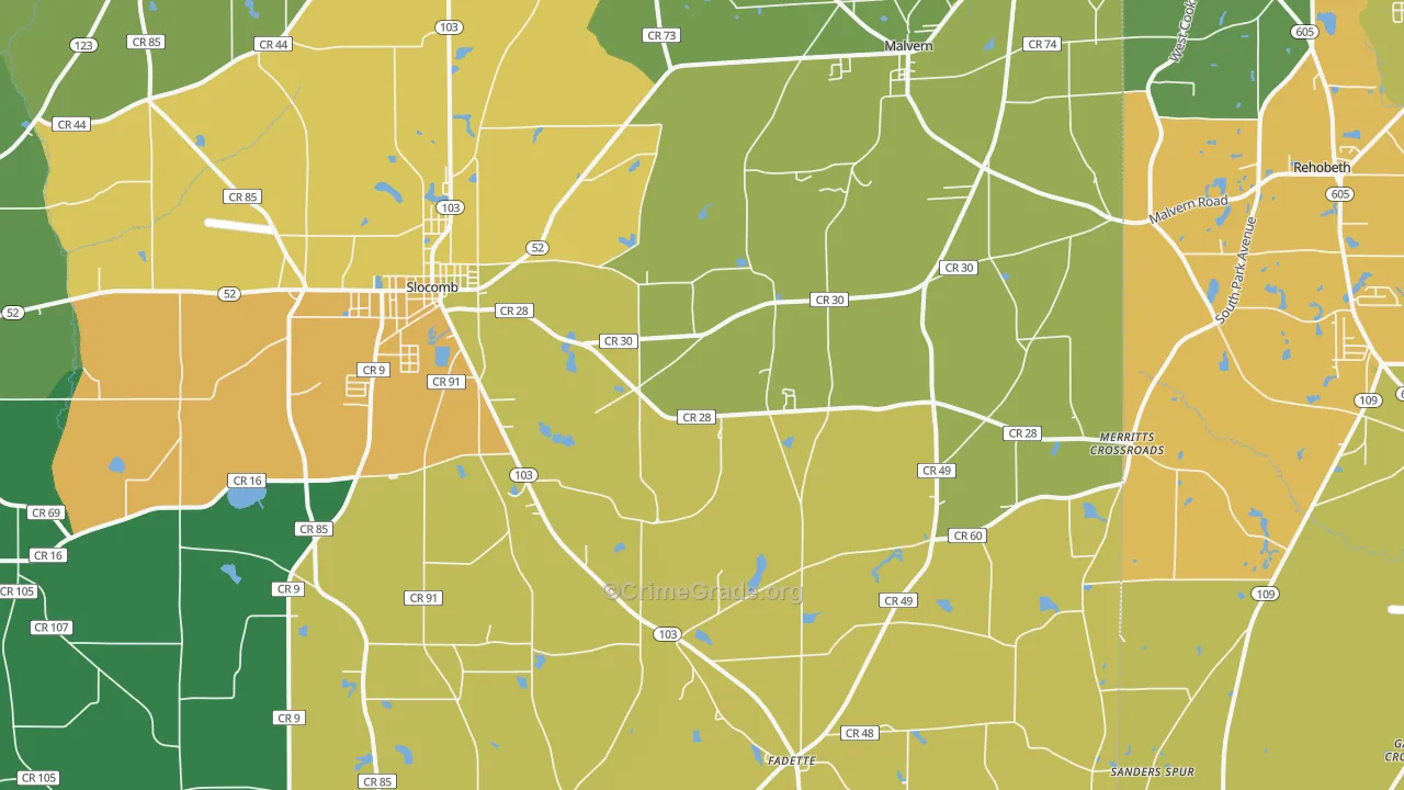 36375, AL Map of Theft Rates