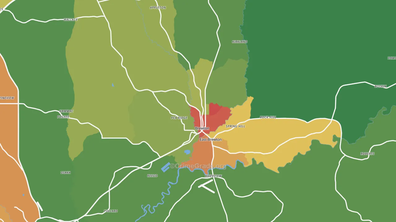 36426, AL Map of Theft Rates