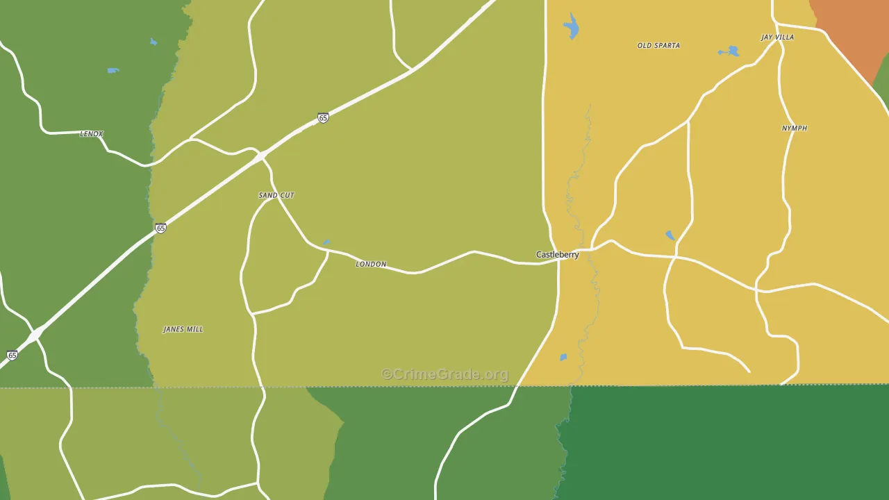 36432, AL Map of Theft Rates