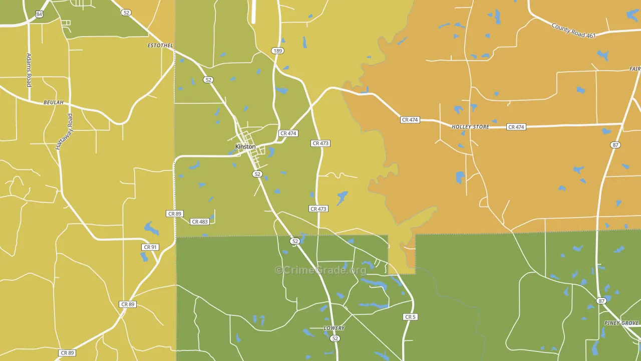 36453, AL Map of Theft Rates
