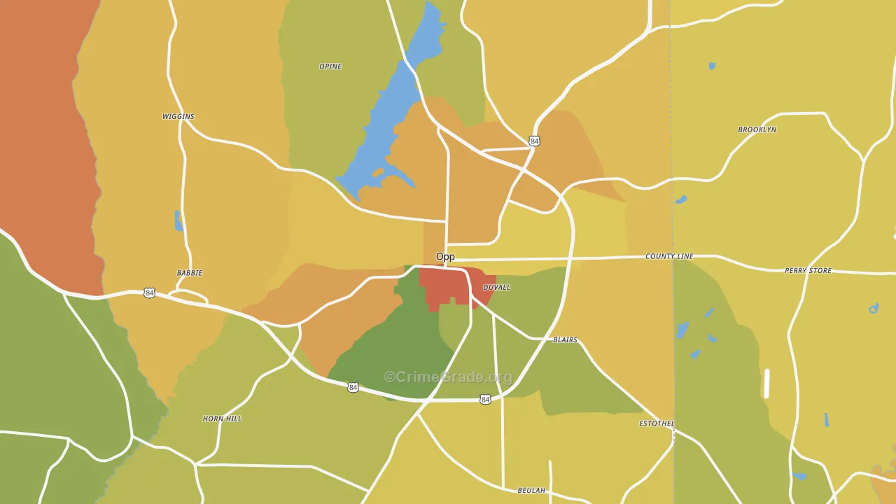 36467, AL Map of Theft Rates