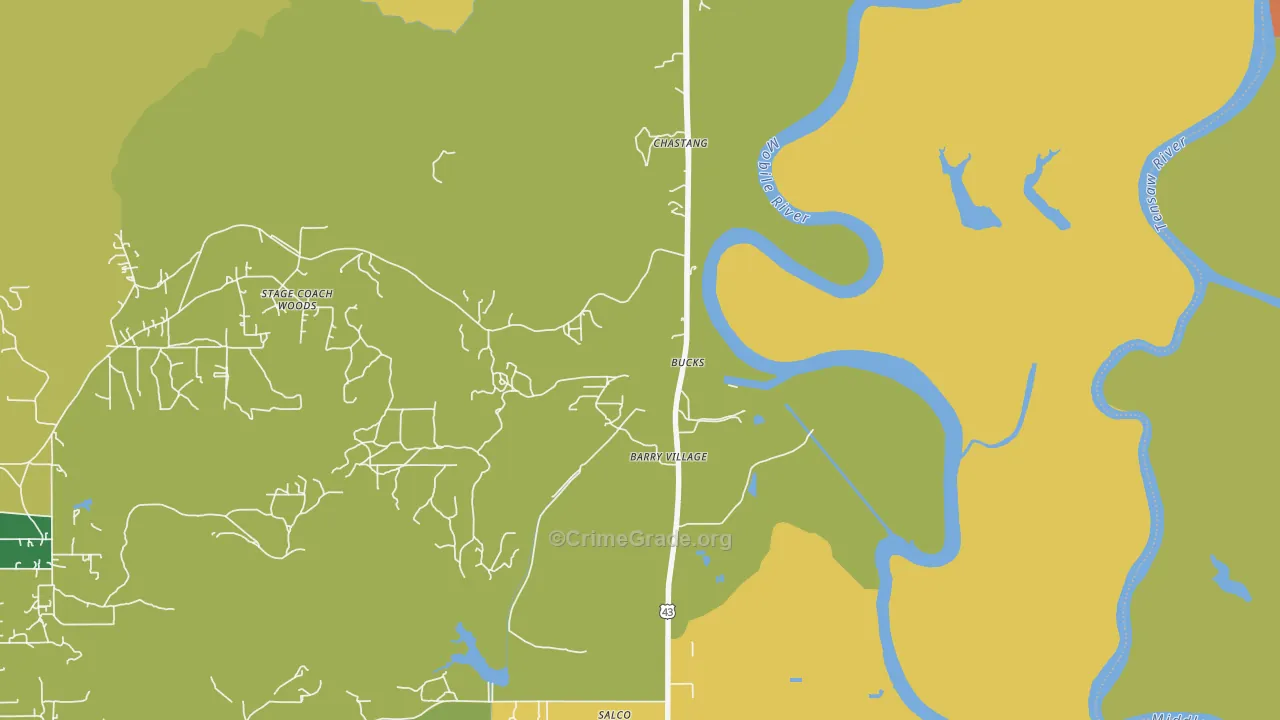 36512, AL Map of Theft Rates