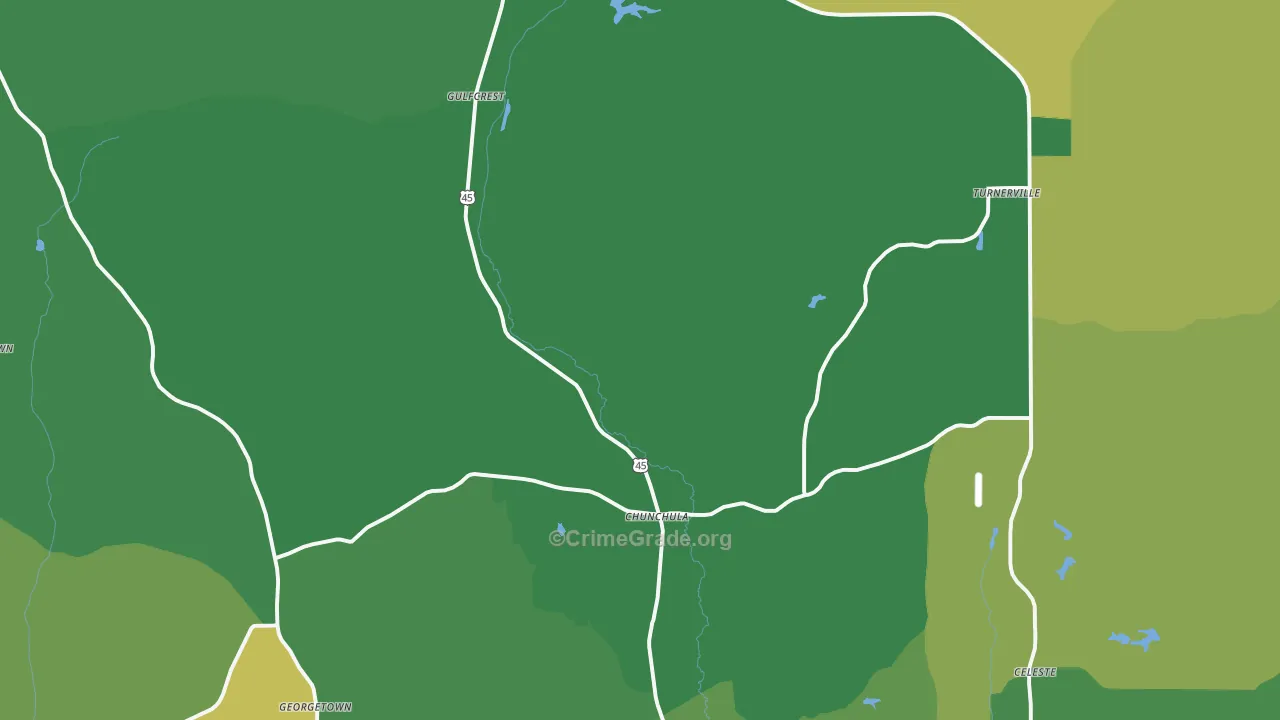 36521, AL Map of Theft Rates