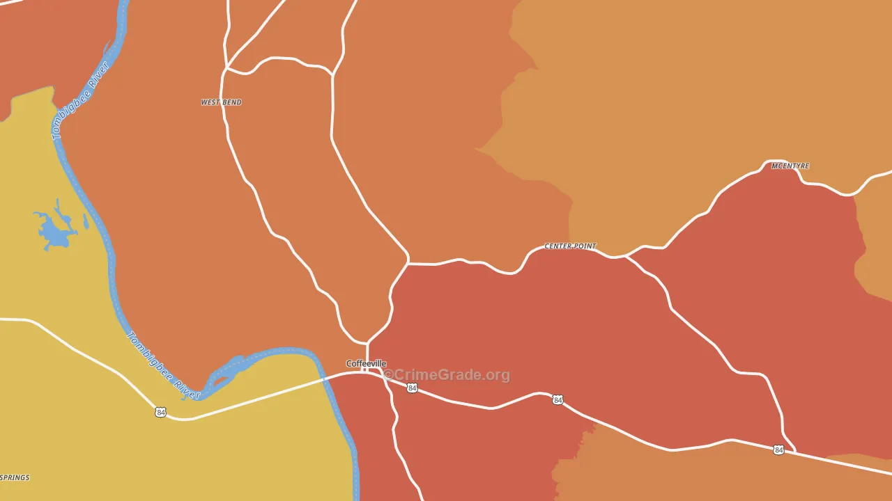 36524, AL Map of Theft Rates