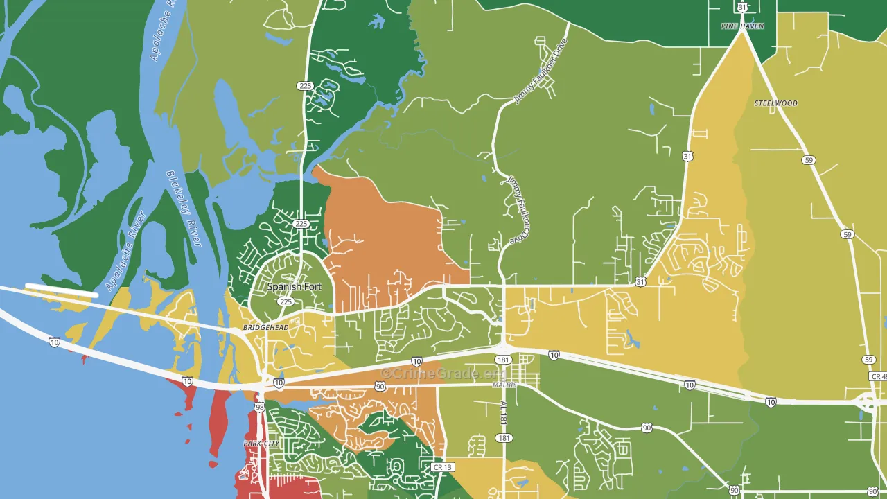 36527, AL Map of Theft Rates