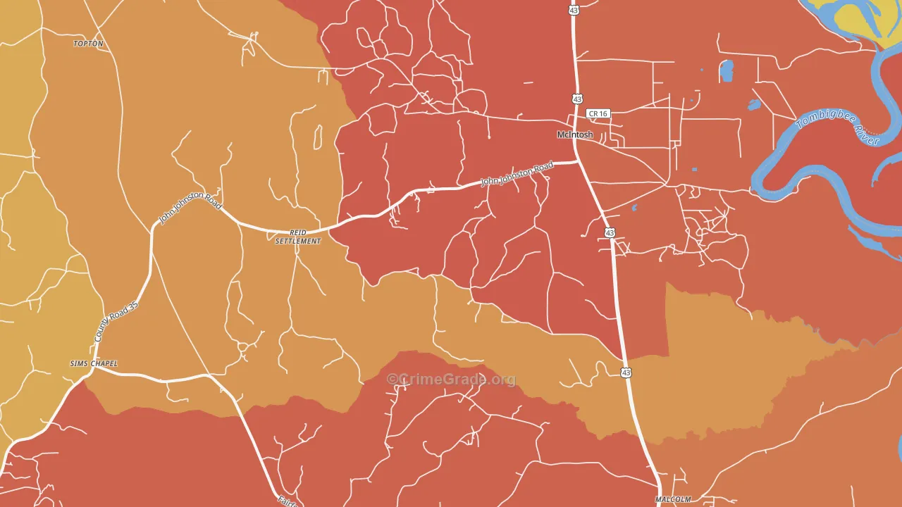 36553, AL Map of Theft Rates