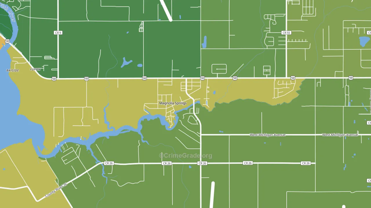 36555, AL Map of Theft Rates