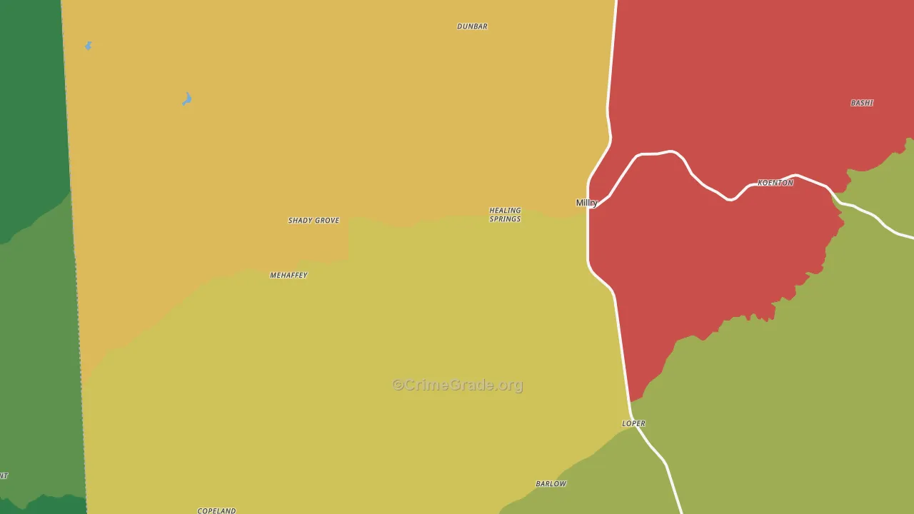 36558, AL Map of Theft Rates