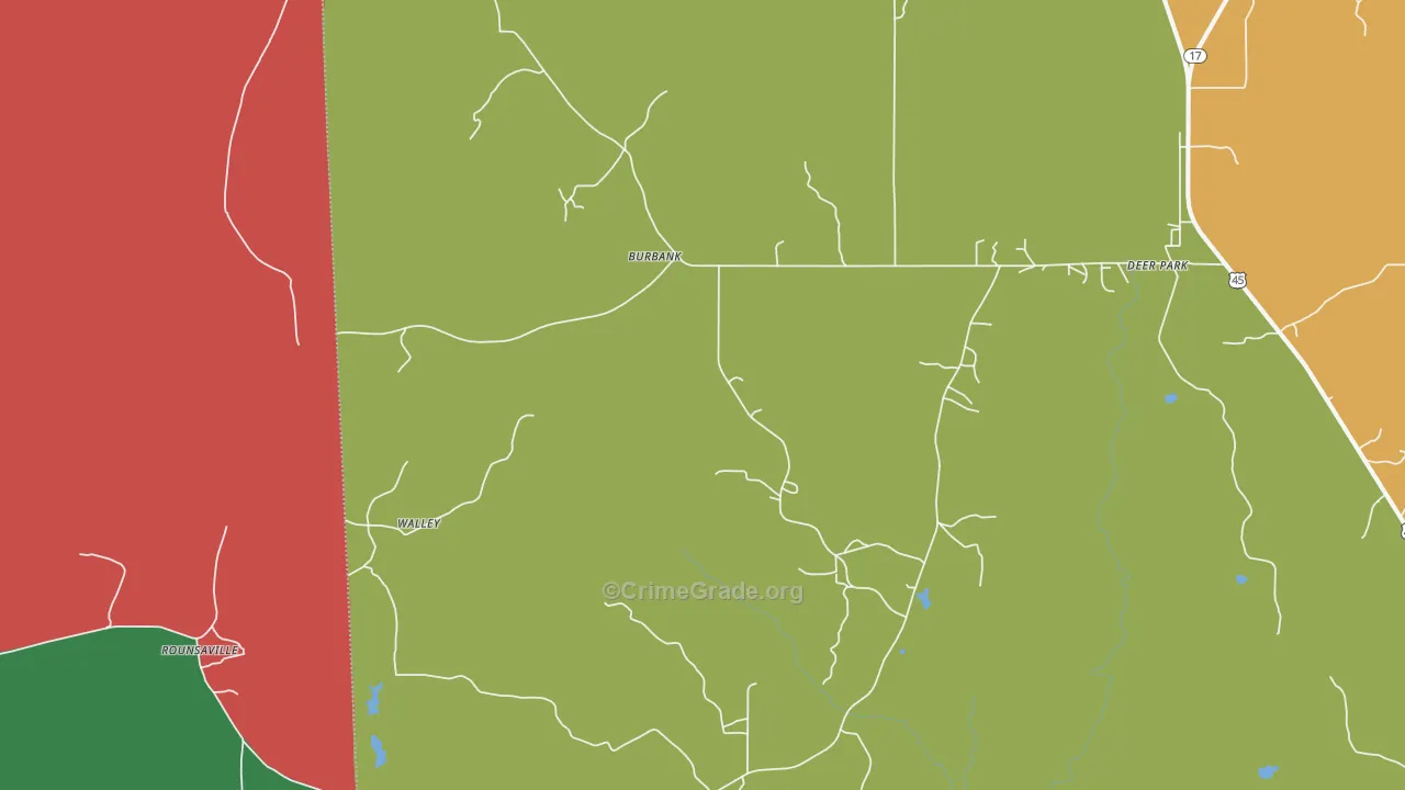 36584, AL Map of Theft Rates