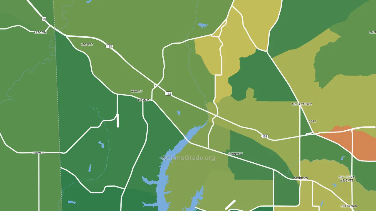 36587, AL Map of Theft Rates
