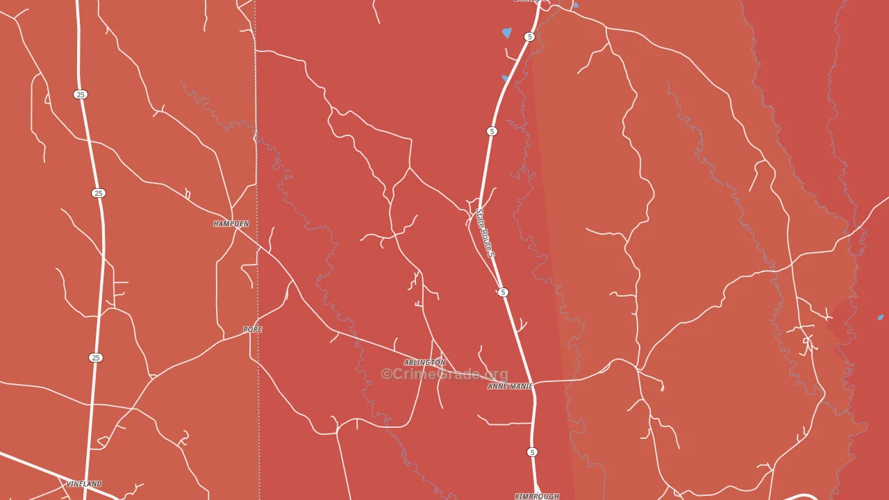 36722, AL Map of Theft Rates