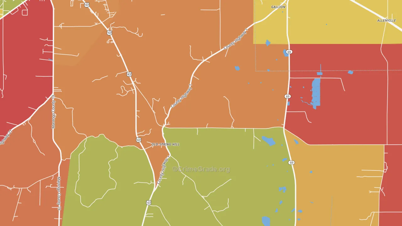 36742, AL Map of Theft Rates