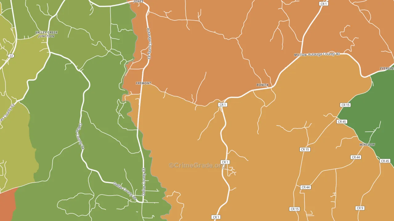 36749, AL Map of Theft Rates