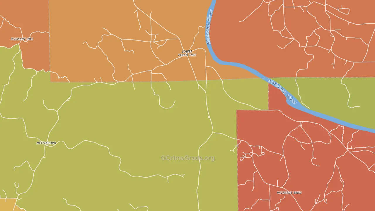 36751, AL Map of Theft Rates