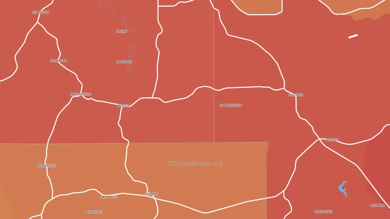 36761, AL Map of Theft Rates
