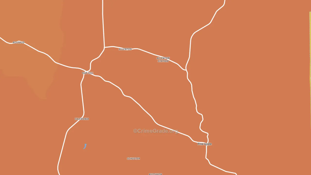 36768, AL Map of Theft Rates